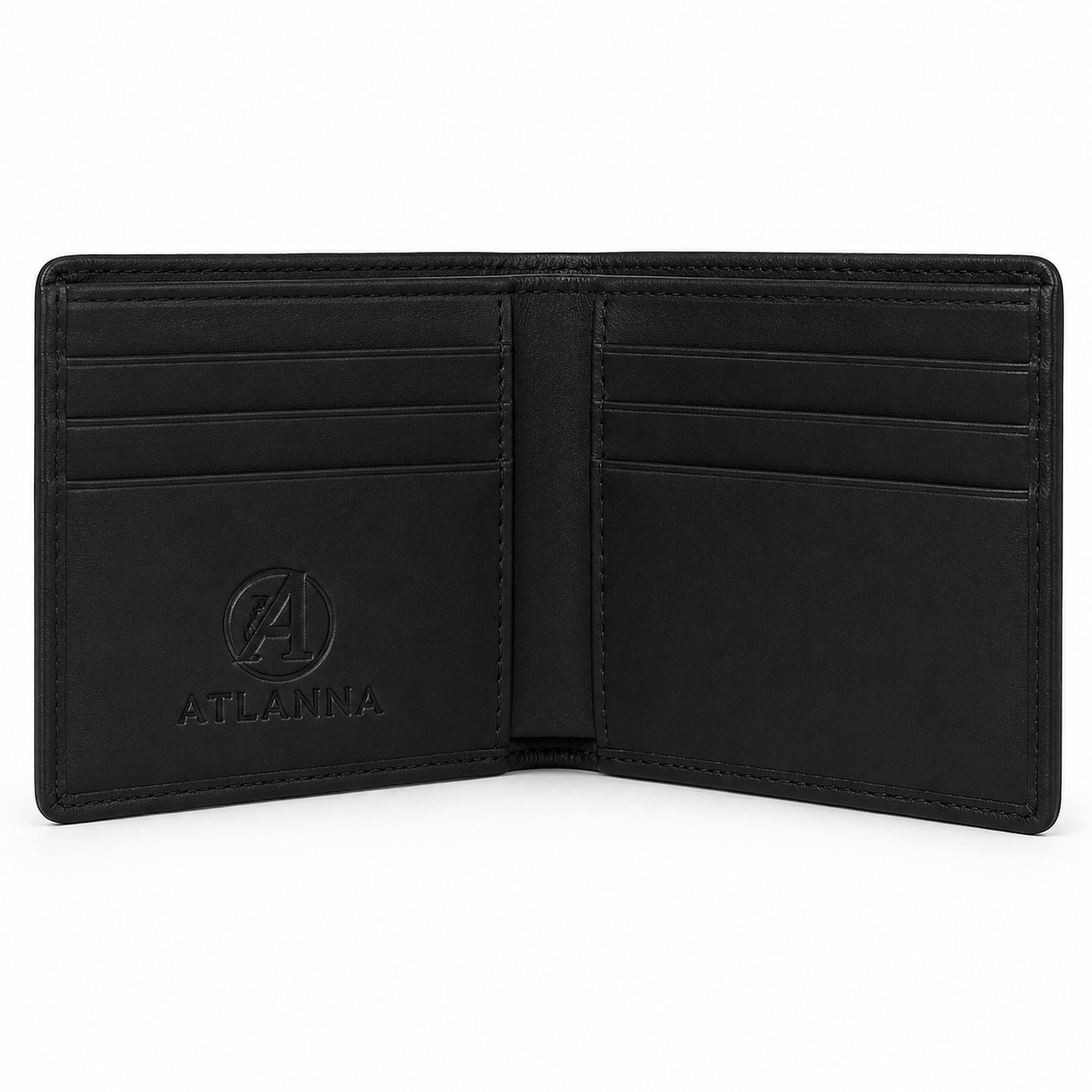 ATLANNA Premium Thin Bifold Leather Wallet For Men