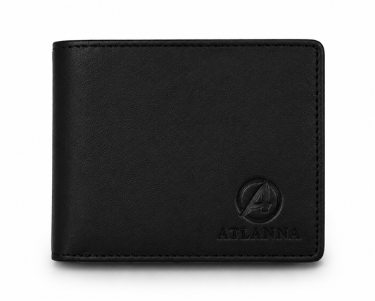 Atlanna Premium Thin Bifold Leather Wallet For Men